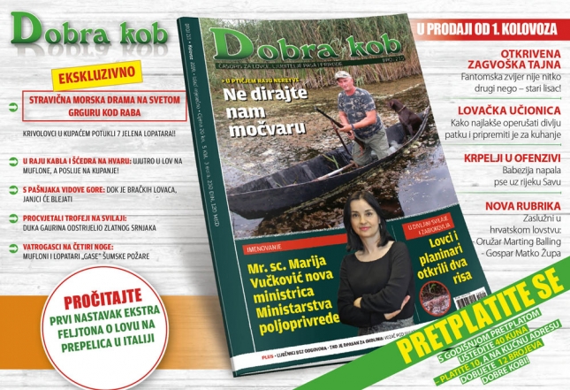 Novi broj 215 časopisa DOBRA KOB potražite na kioscima od 1. KOLOVOZA
