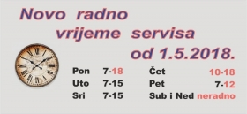 IZ PUŠKARSTVA RUSAN - MIKRON D.O.O. JAVLJAJU DA JE PROMIJENJENO RADNO VRIJEME SERVISA